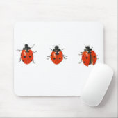 Drei Marienkäfer 2013 Mousepad (Mit Mouse)