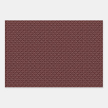 Drei Maroon & White Designer Wrapping Sheets Set