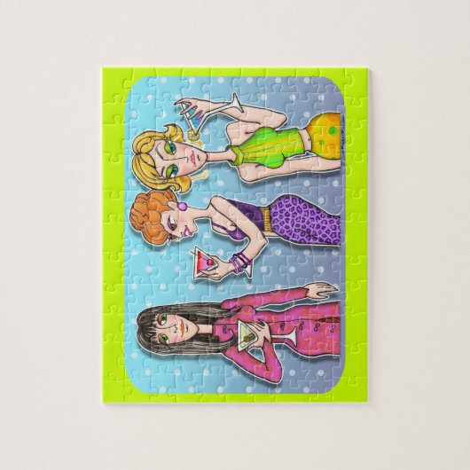 DREI MARTINI DIVAS PUZZLE oder PUZZLE GIFT SET (Vertikal)