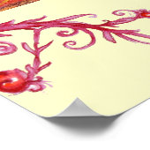 DREI MASKEN / Venezianische Karnevalsfahnen Poster (Ecke)