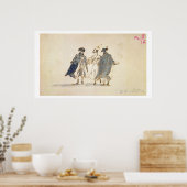 Drei Maskierte Figuren in Karnevalskostüme (Stift Poster (Küche)