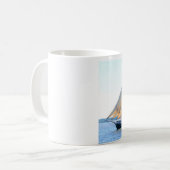 Drei-Mastschoner segeln Kaffeetasse (Vorderseite Links)