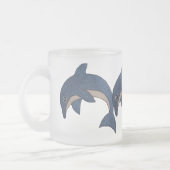 Drei Mattierte Glitzer Look Jumping Blue Delphins Mattglastasse (Links)