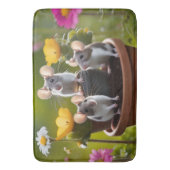 drei Mäuse in Blume Pots, Badematte (Vorderseite Vertikal)