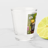 drei Mäuse in Blume Pots, Schnapsglas (Links)