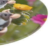 drei Mäuse in Blume Pots, Schneidebrett (Ecke)