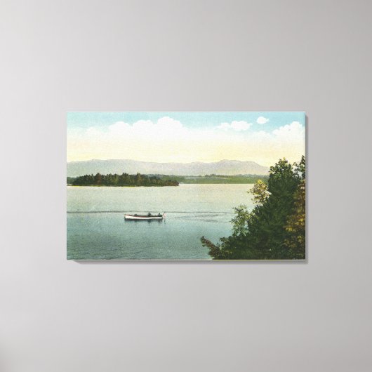 Drei-Meilen-Insel-Blick auf die Ossipee-Berge Leinwanddruck (Vorderseite)