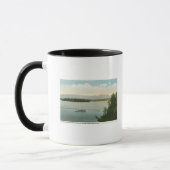 Drei-Meilen-Insel-Blick auf die Ossipee-Berge Tasse (Links)