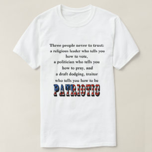 Drei Menschen vertrauen niemals: T-Shirt
