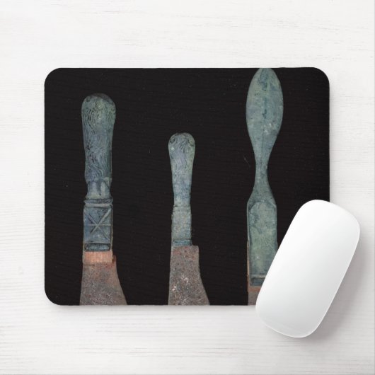 Drei Messer von Pompeji, römisch, c.100 BC-79 Mousepad (Mit Mouse)