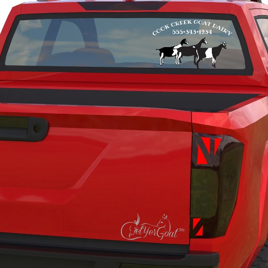 Drei Milchziegen Fensteraufkleber