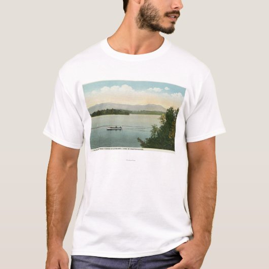 Drei Mile Island Ansicht des Ossipee Mts T-Shirt (Vorderseite)