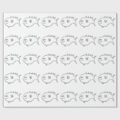 Drei Mit Augen Fische Geschenkpapier (Flach)