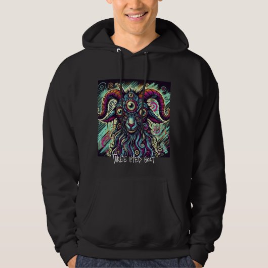 Drei Mit Augen Ziegenhoodie Hoodie (Vorderseite)