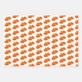 Drei miteinander verbundene Herzmuster über Weiß Geschenkpapier Set (Vorderseite)