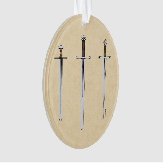 Drei mittelalterliche Schwerter 2016 Ornament (Vorderseite)