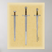 Drei mittelalterliche Schwerter 2016 Poster (Vorne)
