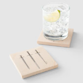 Drei mittelalterliche Schwerter 2016 Steinuntersetzer (Seitenansicht)