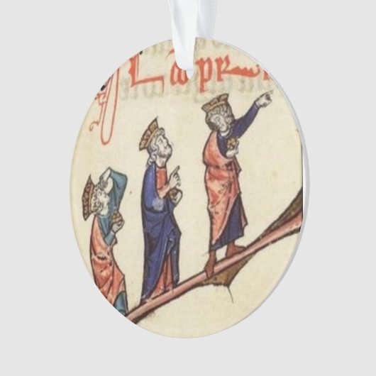 Drei mittelalterliche wisemen Weihnachtsverzierung Ornament (Vorderseite)
