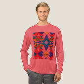 Drei-Mix-Shirt-Moving-Gefühl mit langem Schlauch Tri-Blend Shirt (Volle Vorderseite)