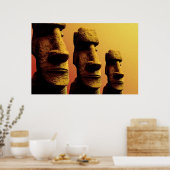 Drei Moai-Poster Poster (Küche)