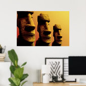 Drei Moai-Poster Poster (Heimbüro)