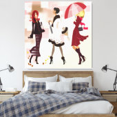 Drei Modemodelle mit Wrap-Canvas Leinwanddruck (Insitu (Schlafzimmer))