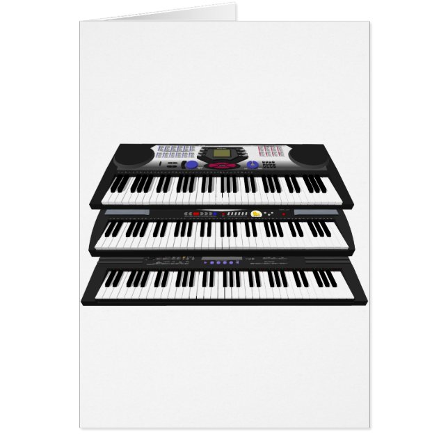 Drei moderne Tastaturen: Synthesizer: (Vorne)