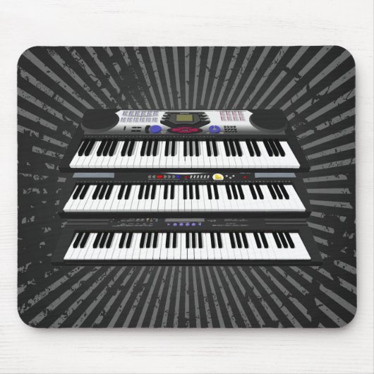 Drei moderne Tastaturen: Synthesizer: Mousepad (Vorne)