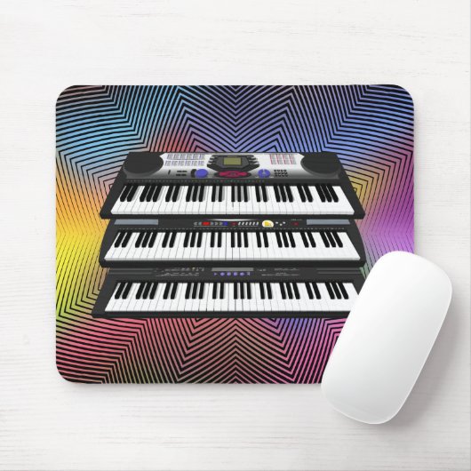 Drei moderne Tastaturen: Synthesizer: Mousepad (Mit Mouse)