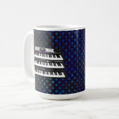 Drei moderne Tastaturen: Synthesizer: Tasse (Vorderseite Links)