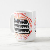 Drei moderne Tastaturen: Synthesizer: Tasse (Vorderseite Links)