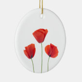 Drei Mohnblumen Keramik Ornament (Rechts)