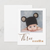 Drei Monate Foto Erste Geburtstagskarte (Vorne/Hinten)