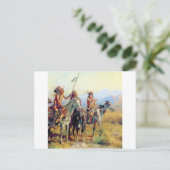 drei montierte Amerikanische Ureinwohner Postkarte (Stehend Vorderseite)