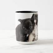 Drei Mops Welpen Tasse (Zentrum)