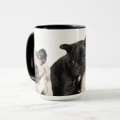Drei Mops Welpen Tasse (Vorderseite Links)