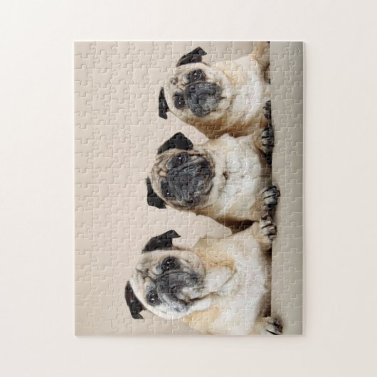 Drei Möpsen Puzzle (Vertikal)