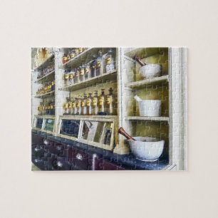 Drei Mörser und Stampfen in der Apotheke Puzzle