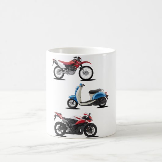 Drei Motorrad-Tasse Kaffeetasse (Mittel)
