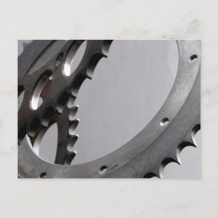 Drei Motorradgetriebe Postkarte
