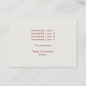 Drei Muscheln Visitenkarte (Rückseite)