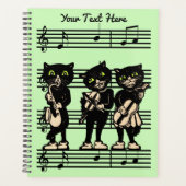Drei Musical Black Cats Instruments Noten Planer (Vorderseite)