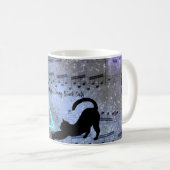 Drei musikalisch liebende schwarze Katzen Kaffeetasse (VorderseiteRechts)