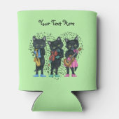 Drei musikalische Black Cat Bright Kleidung Noten Dosenkühler (Rückseite)