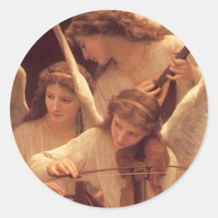 Drei musikalische Engel Weihnachtssticker Runder Aufkleber