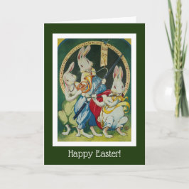 Drei musikalische Kaninchen perfekt für Ostern Feiertagskarte
