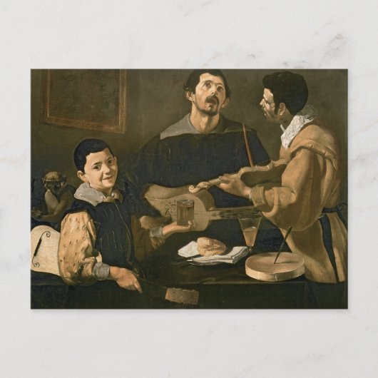 Drei Musiker, 1618 Postkarte (Vorderseite)