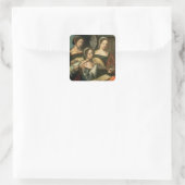 Drei Musiker Quadratischer Aufkleber (Tasche)