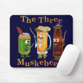Drei Muskebeers lustiges Bier-Wortspiel Mousepad (Mit Mouse)